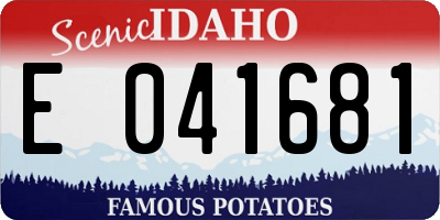 ID license plate E041681