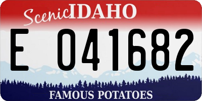 ID license plate E041682