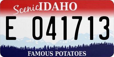 ID license plate E041713
