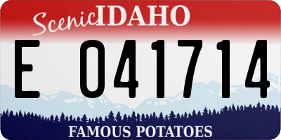 ID license plate E041714