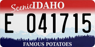 ID license plate E041715