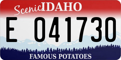 ID license plate E041730