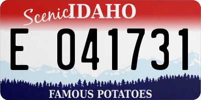 ID license plate E041731