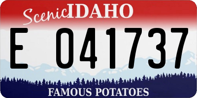 ID license plate E041737