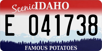 ID license plate E041738