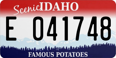 ID license plate E041748