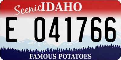 ID license plate E041766