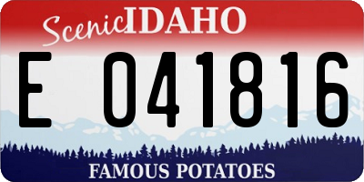 ID license plate E041816