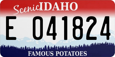 ID license plate E041824