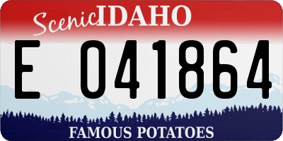 ID license plate E041864