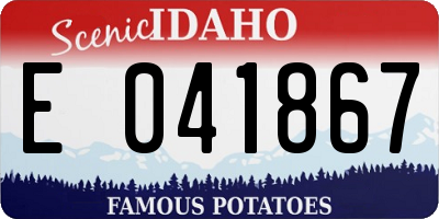 ID license plate E041867