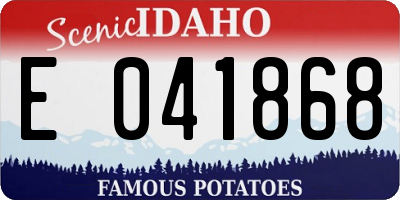 ID license plate E041868