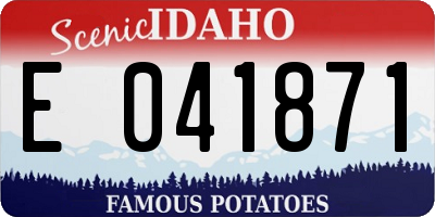 ID license plate E041871