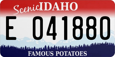 ID license plate E041880