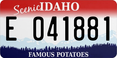 ID license plate E041881