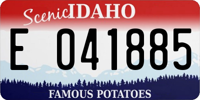 ID license plate E041885