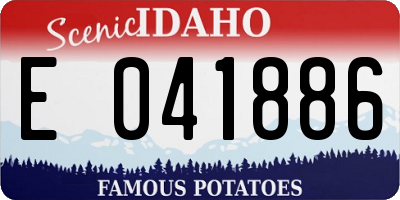 ID license plate E041886