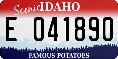 ID license plate E041890