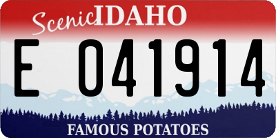 ID license plate E041914