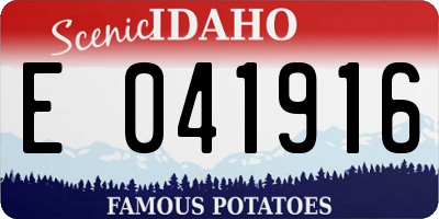 ID license plate E041916