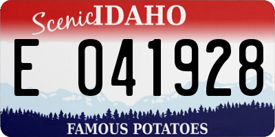 ID license plate E041928
