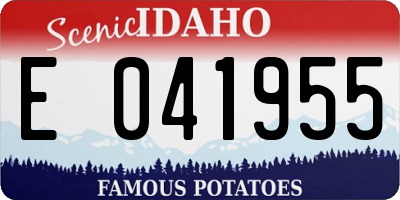 ID license plate E041955