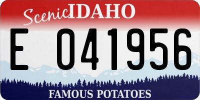 ID license plate E041956