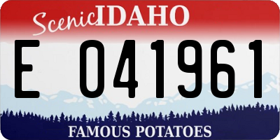 ID license plate E041961