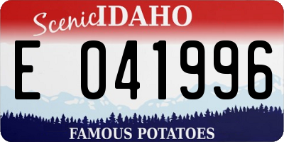 ID license plate E041996