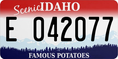 ID license plate E042077