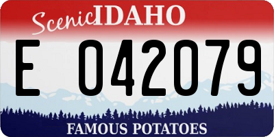 ID license plate E042079