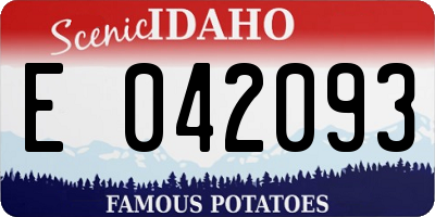 ID license plate E042093