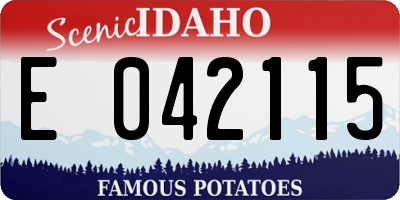 ID license plate E042115