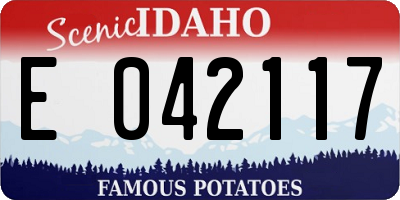 ID license plate E042117