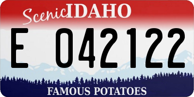 ID license plate E042122