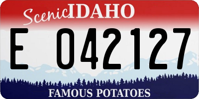 ID license plate E042127