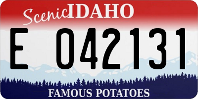 ID license plate E042131