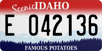 ID license plate E042136