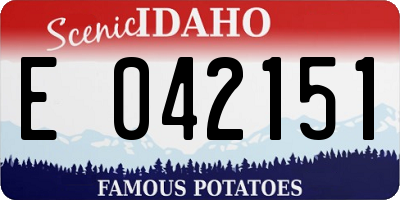 ID license plate E042151