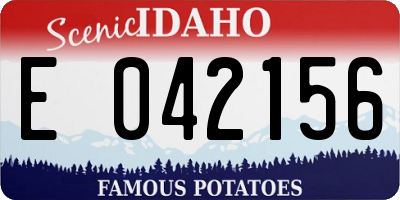 ID license plate E042156