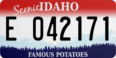 ID license plate E042171