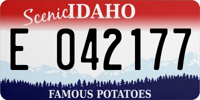ID license plate E042177