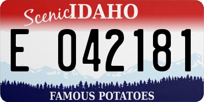 ID license plate E042181