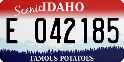 ID license plate E042185
