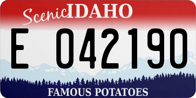 ID license plate E042190
