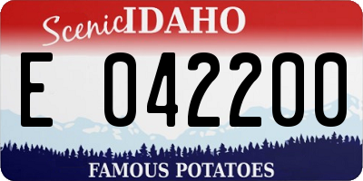 ID license plate E042200
