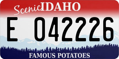 ID license plate E042226