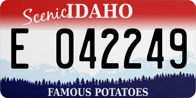 ID license plate E042249
