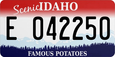 ID license plate E042250