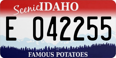ID license plate E042255